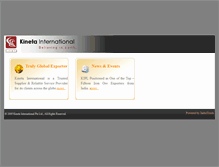 Tablet Screenshot of kinetainternational.com